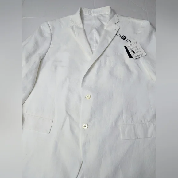 Lauren Ralph Lauren Men's Lassiter UltraFlex Tailored Linen White Jacket 48L NWT
